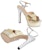 (W) Gucci Sandal Platform 135mm Kulit Logam 746613-B8B20-8064