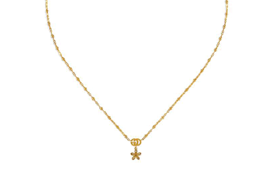 (Women) GUCCI 18K Gold Floral Design Necklace 581842-J8540-8000 圖 2