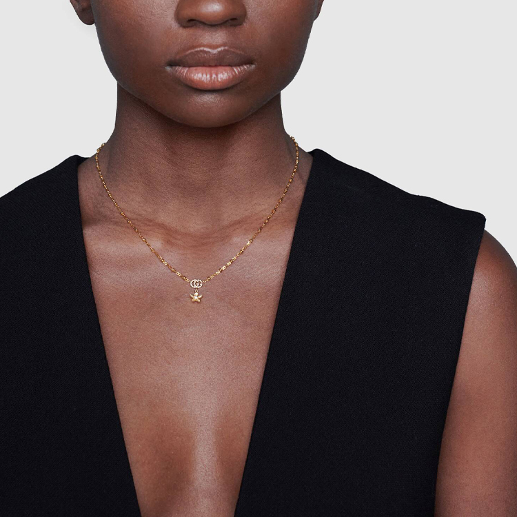 (Women) GUCCI 18K Gold Floral Design Necklace 581842-J8540-8000 圖 4