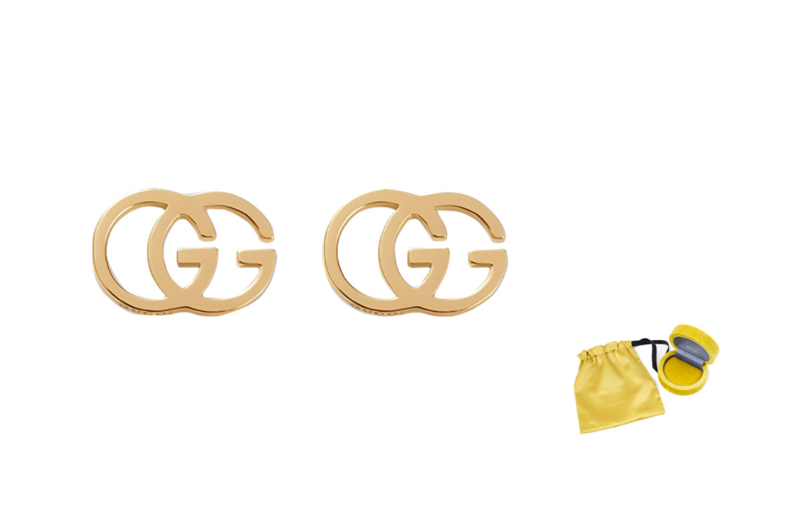 (Women) GUCCI 18k Gold GG Earrings Gold Jewelry 094074-09850-8000