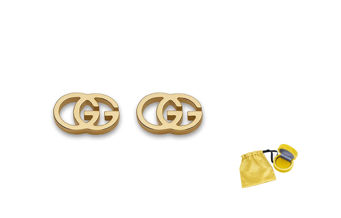 (Women) Gucci 18K Gold GG Stud Earrings Gold YBD094074002 圖 2