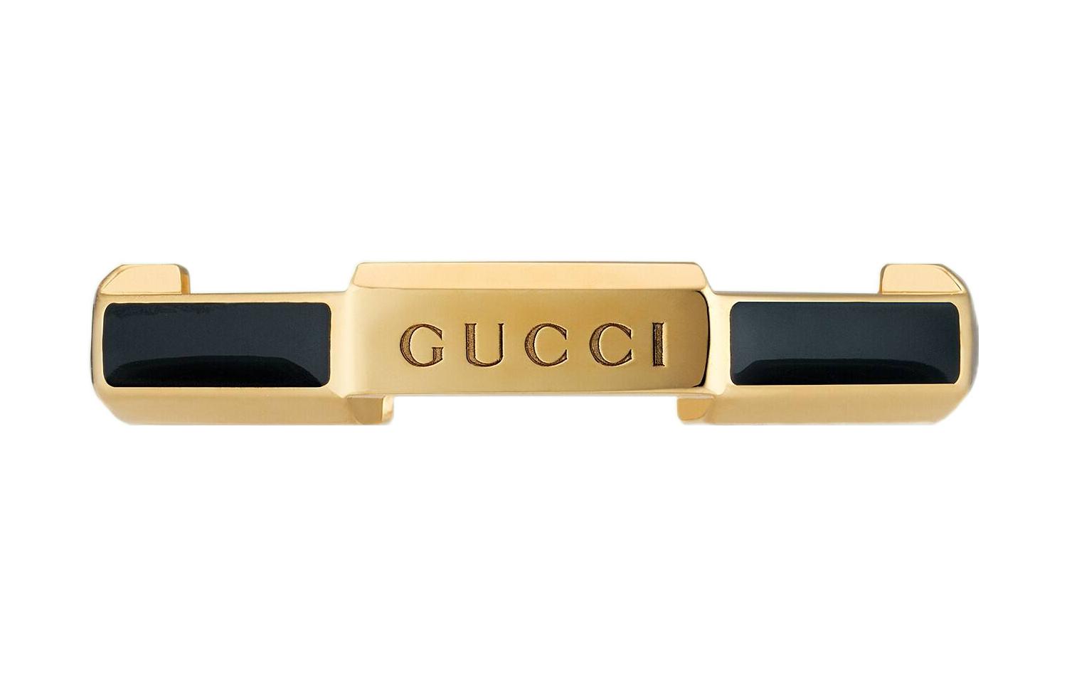 (Women) GUCCI 18K Gold Link to Love Diamond Ring  Black Gold. 702423-J8642-8031 圖 2