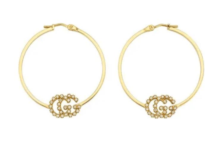 (Women) GUCCI 18K Gold Logo Design Earrings for Women - Gold YBD581995001