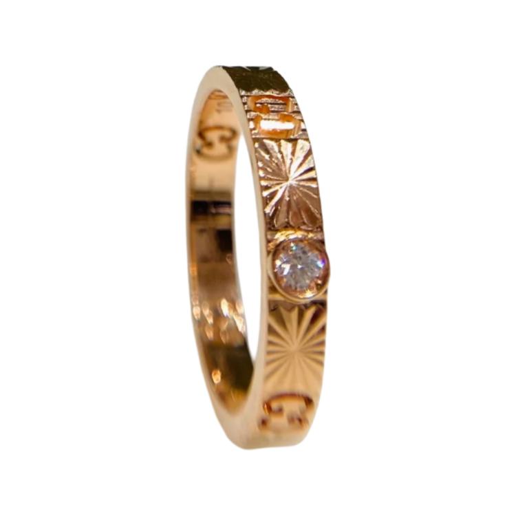 (Women) GUCCI 18K Rose Gold Fashion Simple Trendy Ring for Women. 727892-J8540-5702 圖 2