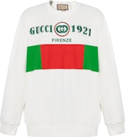 (Women) Gucci 1921 Logo Colorblock Sweatshirt Women’s White 617964-XJD60-9128 (Women) Gucci 1921 Logo Colorblock Sweatshirt Women’s White 617964-XJD60-9128