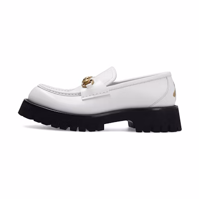 (W) Gucci 1955 Horsebit 'White Leather Loafers'