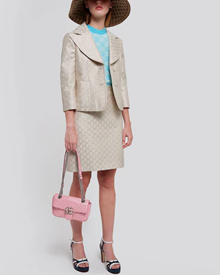 (W) 구찌 2020 프리폴 라이트웨이트 GG 자카드 블레이저 오프화이트 623766-ZAD7L-9077 Sizing (W) 구찌 2020 프리폴 라이트웨이트 GG 자카드 블레이저 오프화이트 623766-ZAD7L-9077