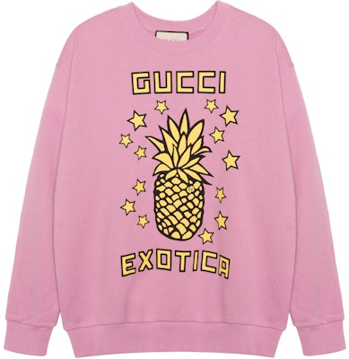 (W) 古驰 2020早秋粉色菠萝印花长袖圆领卫衣 617964-XJCRS-5334 Buy (W) 古驰 2020早秋粉色菠萝印花长袖圆领卫衣 617964-XJCRS-5334