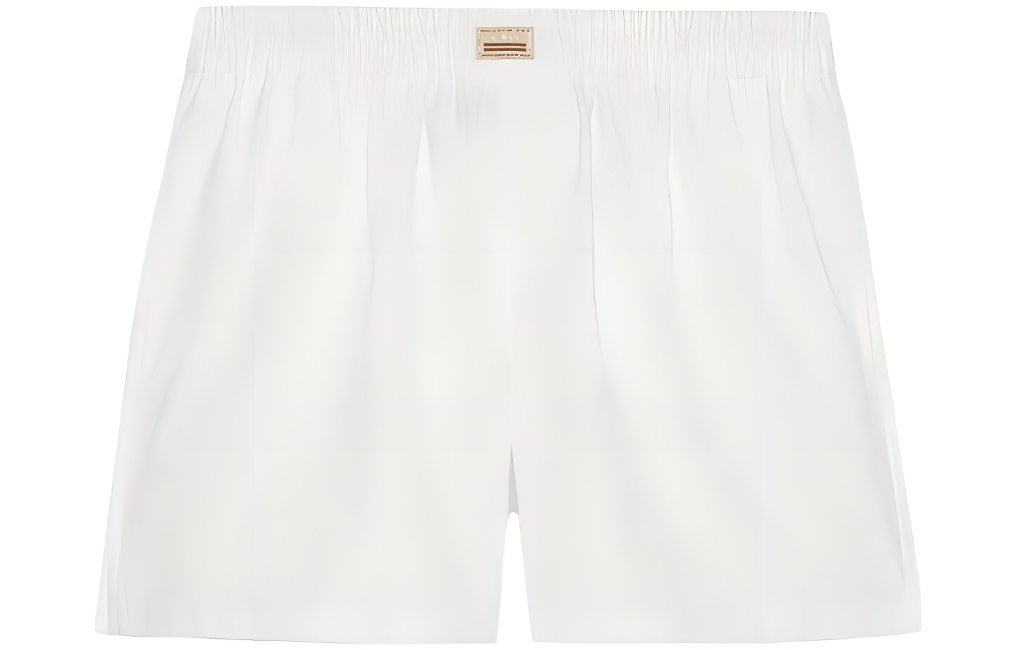 (Women) Gucci 2023 Straight-Leg Solid Patch Casual Shorts 738136-ZAMHP-9245