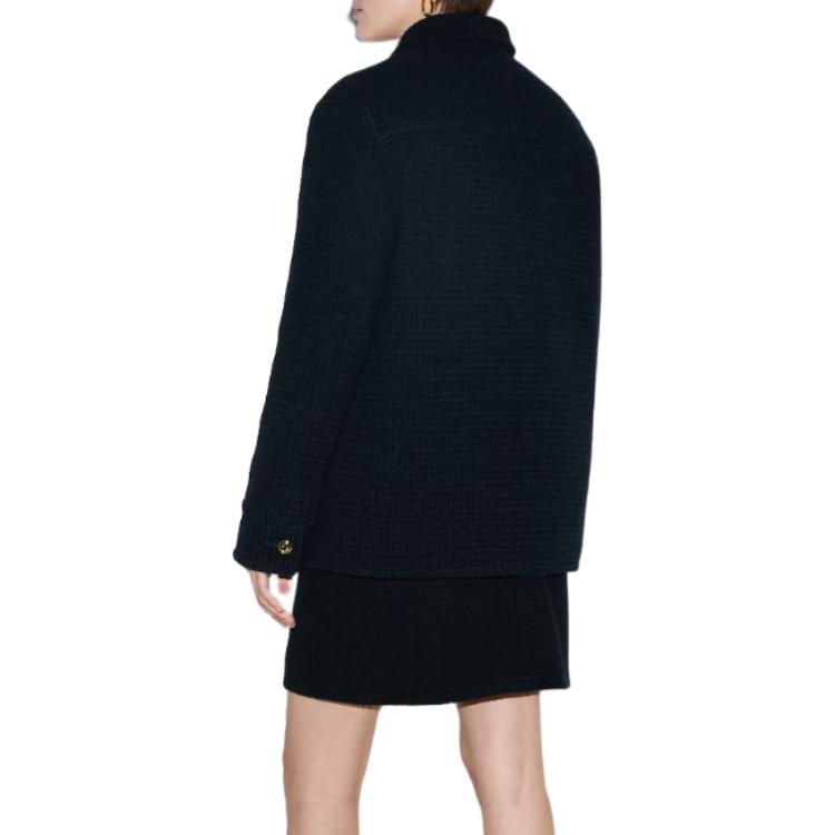 (Women) GUCCI 2024 Pre-Fall  Navy Blue Single-Breasted Long-Sleeve Jacket. 797066-ZAN3M-4055 圖 5