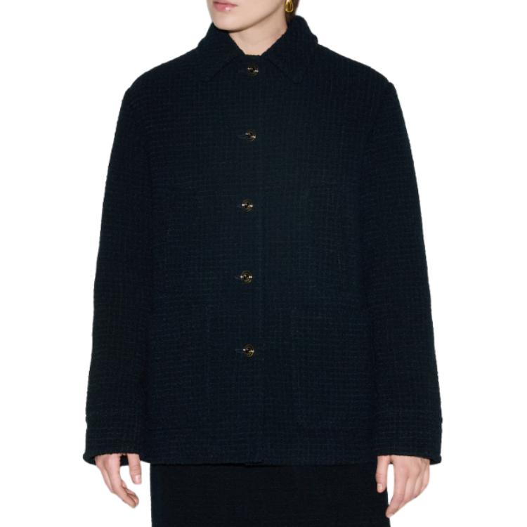 (Women) GUCCI 2024 Pre-Fall  Navy Blue Single-Breasted Long-Sleeve Jacket. 797066-ZAN3M-4055 圖 7