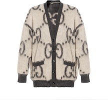(Women) Gucci 2024 Pre-Spring GG Jacquard Reversible V-Neck Cardigan 635160-XKBK2-9260 (Women) Gucci 2024 Pre-Spring GG Jacquard Reversible V-Neck Cardigan 635160-XKBK2-9260