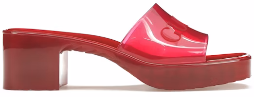 (Women) Gucci 60mm Slide Sandal Hibiscus Red Rubber 624730-J8700-6433 (Women) Gucci 60mm Slide Sandal Hibiscus Red Rubber 624730-J8700-6433