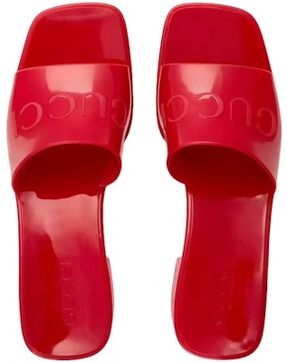 (W) Sandal Slide Gucci 60mm Karet Merah Hibiscus 624730-J8700-6433 Lookbook (W) Sandal Slide Gucci 60mm Karet Merah Hibiscus 624730-J8700-6433