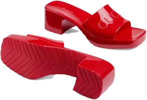 (W) Gucci 60mm凉拖鞋 木槿红橡胶 624730-J8700-6433 Shop (W) Gucci 60mm凉拖鞋 木槿红橡胶 624730-J8700-6433