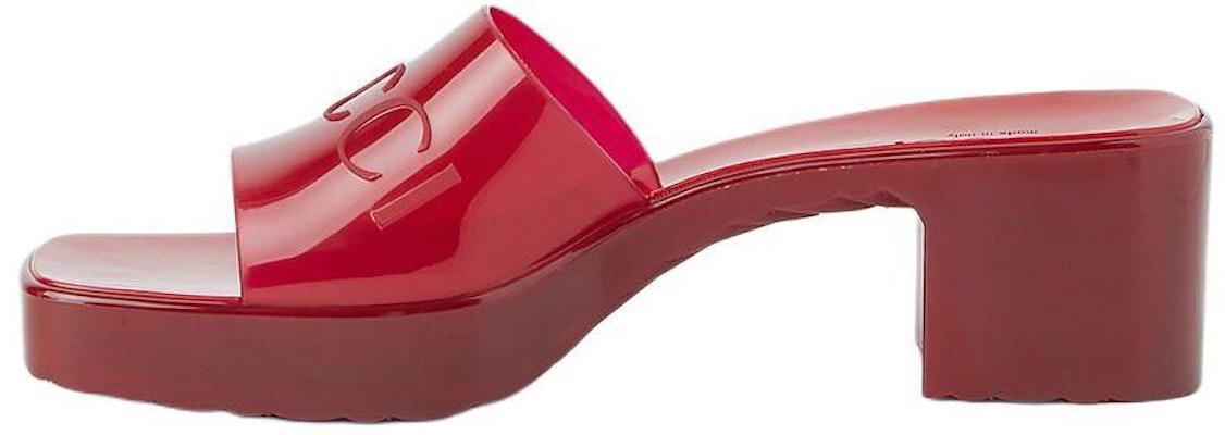 (W) Gucci Sandalia Deslizante de Goma Roja 60mm 659261-J8700-6439 Buy (W) Gucci Sandalia Deslizante de Goma Roja 60mm 659261-J8700-6439