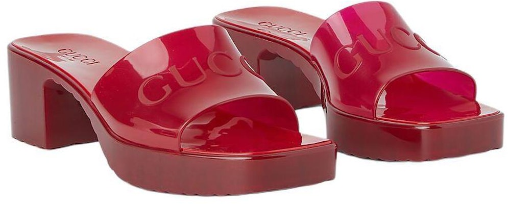 (W) Gucci Sandalia Deslizante de Goma Roja 60mm 659261-J8700-6439 Shop (W) Gucci Sandalia Deslizante de Goma Roja 60mm 659261-J8700-6439