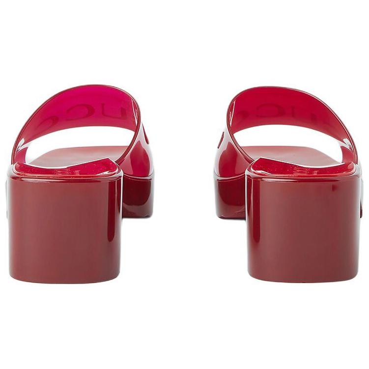 Purchase (W) Gucci Sandalia Deslizante de Goma Roja 60mm 659261-J8700-6439