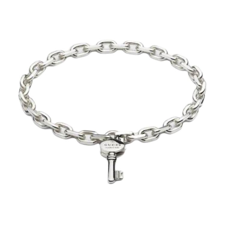 (Women) GUCCI 925 Silver Logo Bracelet for Women - Silver. 796345J84008106