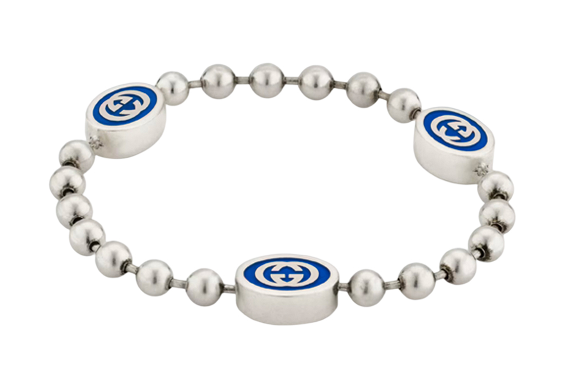 (Women) GUCCI 925 Sterling Silver Logo Bracelet for Women - Silver. 753442-J8410-8136