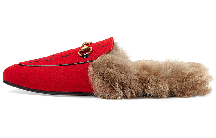 (Women) Gucci '100th Anniversary Red Flats' 677751-979N0-6561