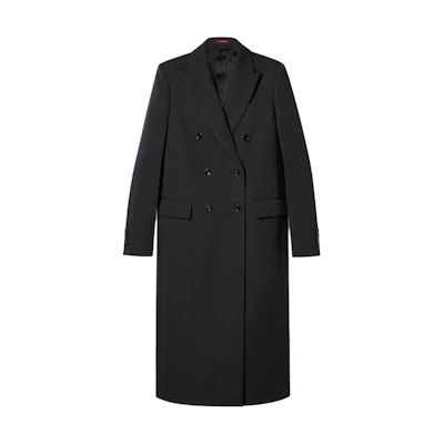 (Women) GUCCI Black Double-Breasted Long Sleeve Mid-Length Coat 781320-ZAQ1G-1038
