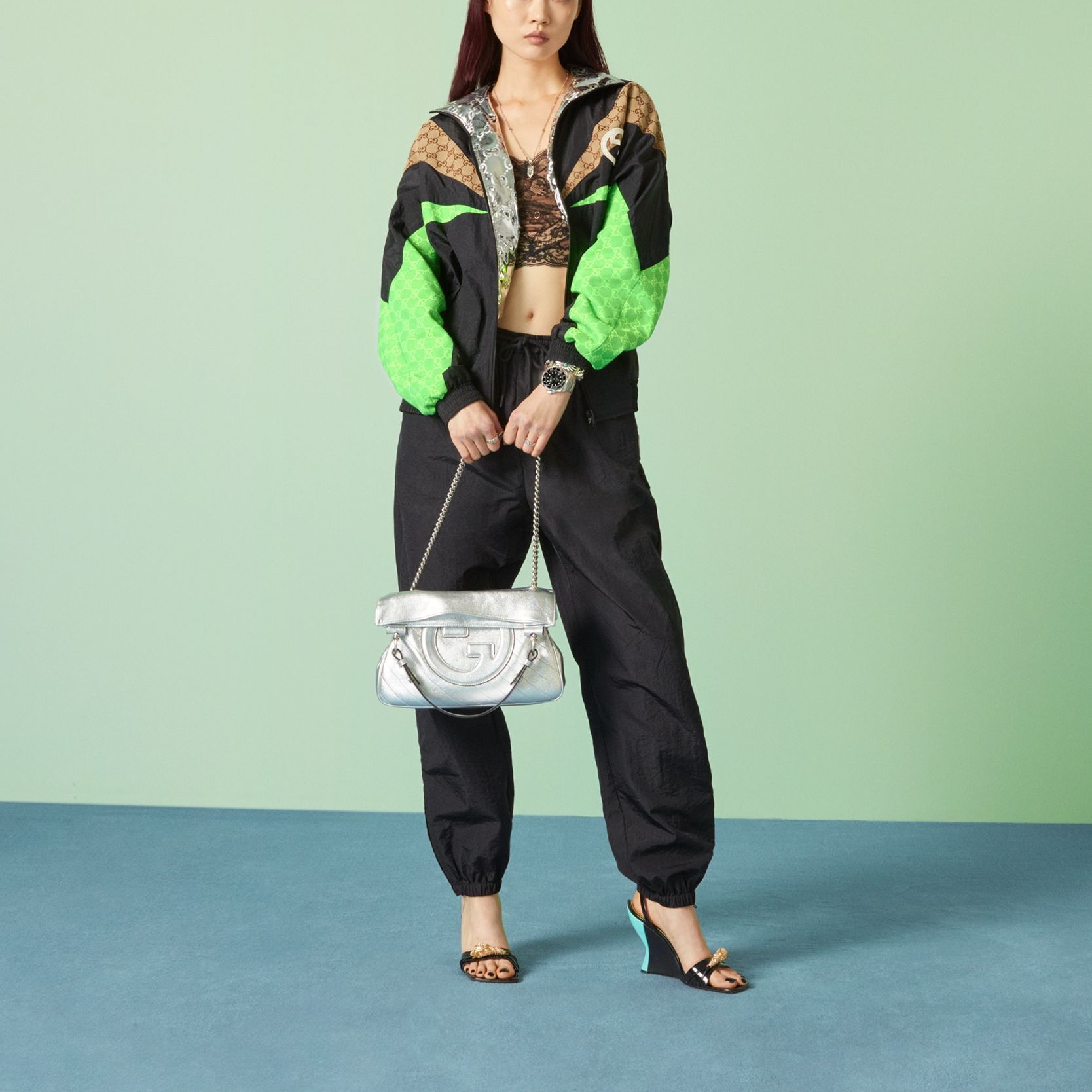 Lookbook (W) GUCCI Pantalones Jogger Negros de Punto Elástico 746824-XJFU0-1043