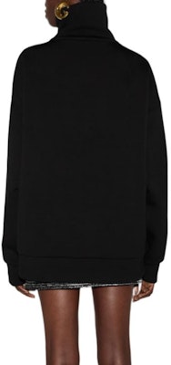 (Women) GUCCI Black Embroidered Long-Sleeve Sweatshirt with Dropped Shoulders. 794640-XJGSK-1043 Details for (Women) GUCCI Black Embroidered Long-Sleeve Sweatshirt with Dropped Shoulders. 794640-XJGSK-1043