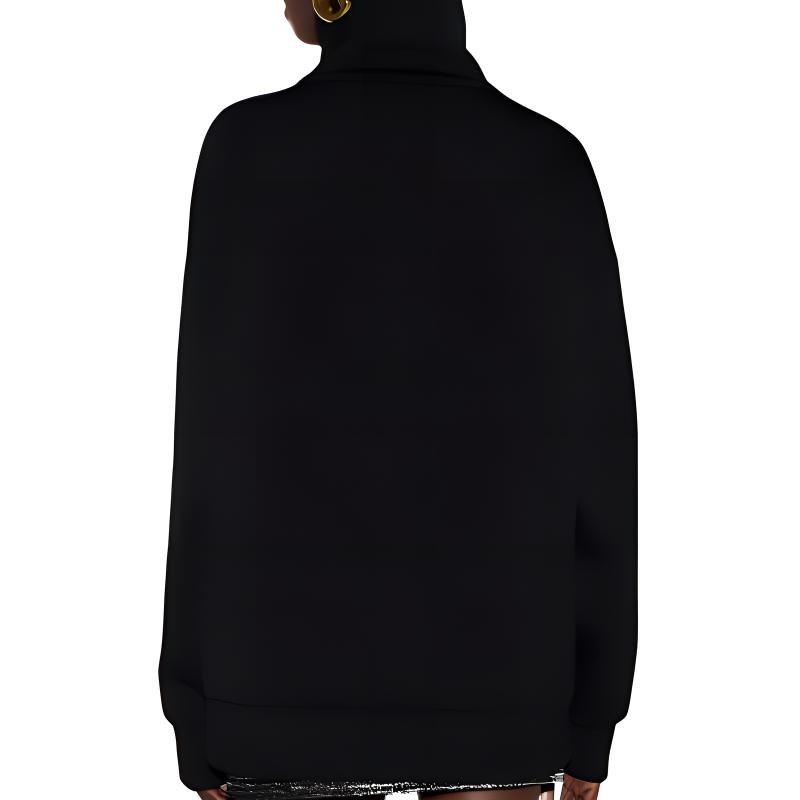 Sizing (Women) GUCCI  Black Embroidered Long-Sleeve Sweatshirt with Dropped Shoulders. 794640-XJGSK-1043