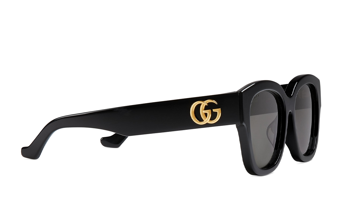 (Women) GUCCI  Black Irregular Shape Sunglasses with Logo Temple Detail. 778270J07401012 圖 3