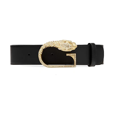 (Women) GUCCI Black Leather Belt - Simple, Stylish & Fashionable 3.6cm Wide 589026ap0lo1081