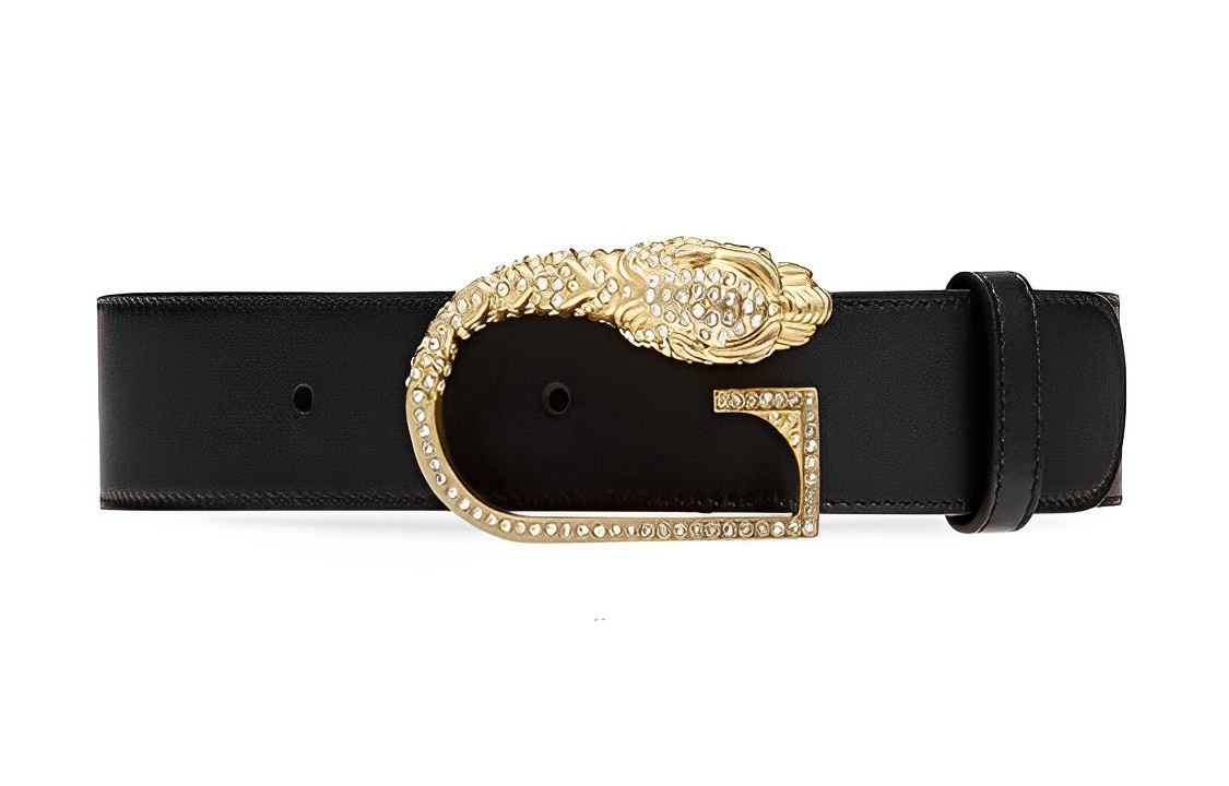 Order (Women) GUCCI  Black Leather Belt - Simple, Stylish & Fashionable 3.6cm Wide 589026ap0lo1081