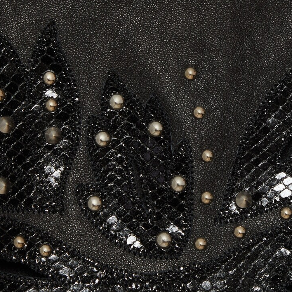 (Women) GUCCI  Black Leather Skirt with Snake Skin Details. 730468-XAAFJ-1000 圖 7