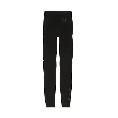(Women) GUCCI Black Logo Slim Fit Leggings FW22 Edition. 715518-XJETV-1189