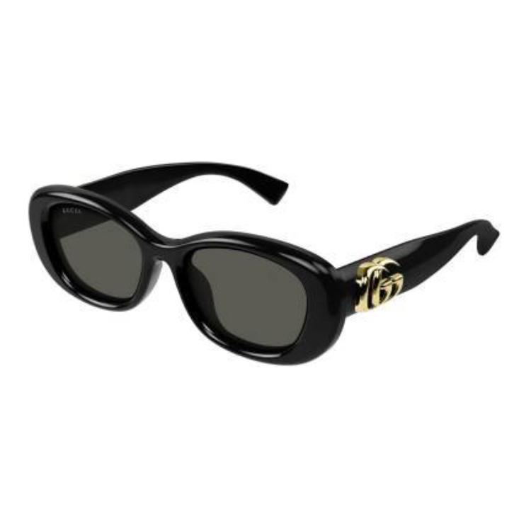 (Women) GUCCI  Black Oval Logo Design Injection Sunglasses GG1829SK001