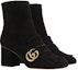 Lookbook (W) Gucci 'But Hitam Bertumit Runcing dengan Peninggi dan Kehangatan' 408210-C2000-1000