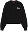 Order (Women) GUCCI Black Pullover Sweatshirt with Solid Logo Print and Drop Shoulder. 789582-XJGSY-1043