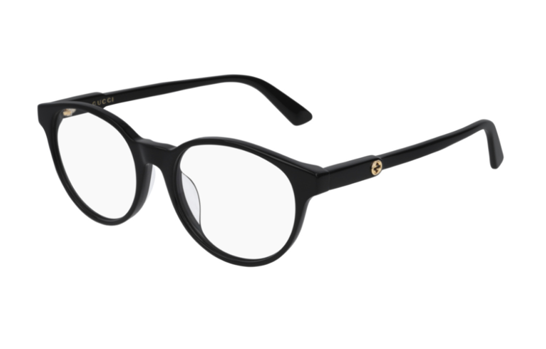 Order (W) 구찌 블랙 로고 디테일 직사각형 안경. GG0487OA006