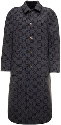 (W) 구찌 블랙 싱글브레스트 솔리드 양면 캐주얼 코트. 695094-ZAIYP-1189 Lookbook (W) 구찌 블랙 싱글브레스트 솔리드 양면 캐주얼 코트. 695094-ZAIYP-1189