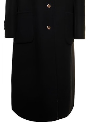 (W) 구찌 블랙 싱글브레스트 솔리드 양면 캐주얼 코트. 695094-ZAIYP-1189 Sizing (W) 구찌 블랙 싱글브레스트 솔리드 양면 캐주얼 코트. 695094-ZAIYP-1189