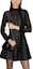 Purchase (W) GUCCI Hitam Tanpa Lengan Plaid Jacquard Flared Slip Dress FW24 812132-XKEDI-1138