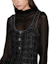 Sizing (W) GUCCI Hitam Tanpa Lengan Plaid Jacquard Flared Slip Dress FW24 812132-XKEDI-1138