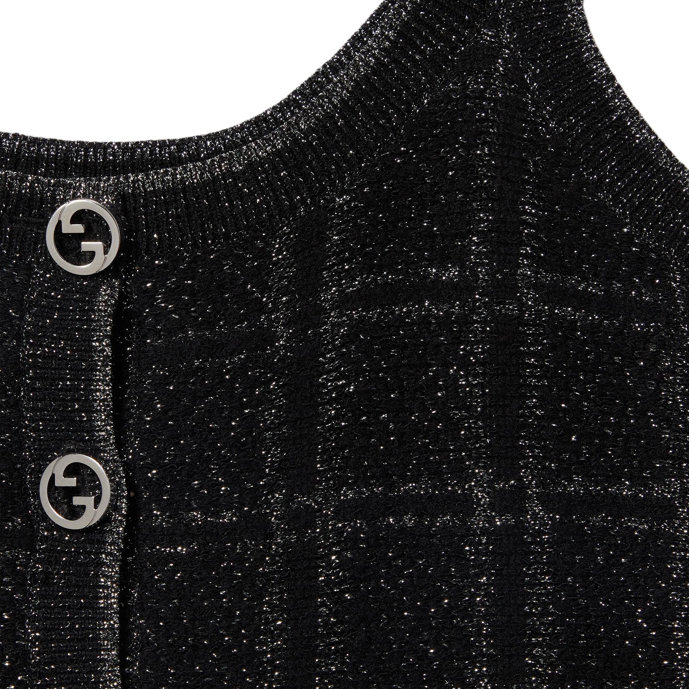 (Women) GUCCI  Black Sleeveless Plaid Jacquard Flared Slip Dress FW24 812132-XKEDI-1138 圖 8