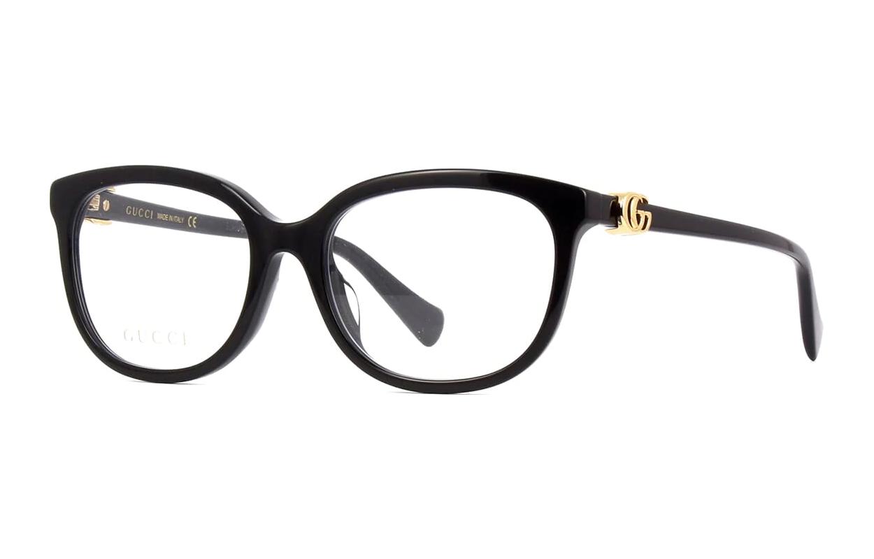 (Women) GUCCI  Black Square Optical Eyeglass Frame with Prescription Option. GG1075OA-001
