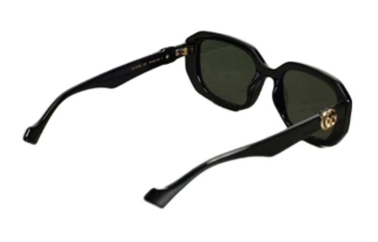 (Women) GUCCI  Brown Acetate Irregular Sunglasses with Black Temple Logo. GG1535S001blackblackgrey 圖 4
