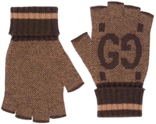 (W) GUCCI ブラウン ウール/カシミヤ ニット ロゴ入り 暖かい手袋 726586-3G344-9764 Order (W) GUCCI ブラウン ウール/カシミヤ ニット ロゴ入り 暖かい手袋 726586-3G344-9764