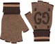 Order (W) GUCCI ブラウン ウール/カシミヤ ニット ロゴ入り 暖かい手袋 726586-3G344-9764