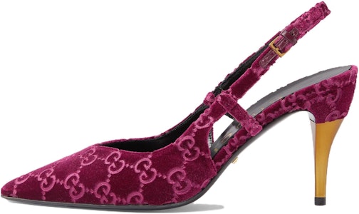 (W) グッチ バーガンディ ベルベット ハイヒール 762381-FACMA-6112 Buy (W) グッチ バーガンディ ベルベット ハイヒール 762381-FACMA-6112