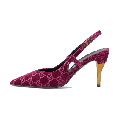 (W) Gucci 'Burgundy Velvet High Heels'