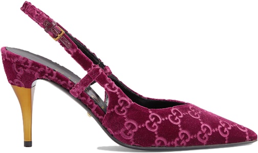 (W) グッチ バーガンディ ベルベット ハイヒール 762381-FACMA-6112 Order (W) グッチ バーガンディ ベルベット ハイヒール 762381-FACMA-6112